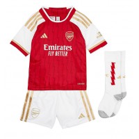 Arsenal Benjamin White #4 Hjemme Trøje Børn 2023-24 Kortærmet (+ Korte bukser)
